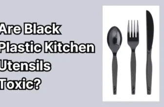 Black plastic kitchen utensils